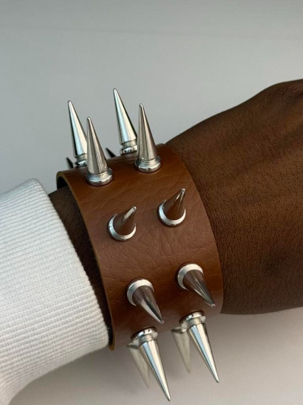Brown Spike Studded Bracelet